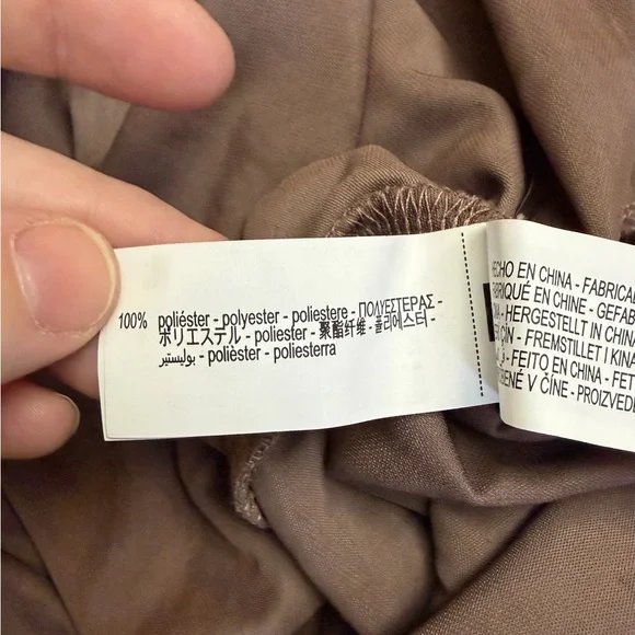 Zara Brown Velvet Lace-Trim Slip Dress - Picture 10 of 12